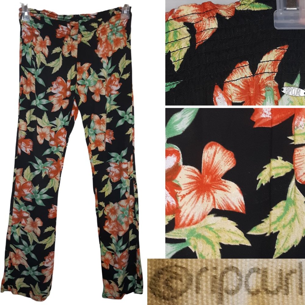 Tropical floral "Song Bird Pant"